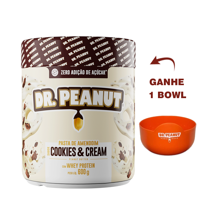 Dr Peanut Pasta De Amendoim - 600G Cookies And Cream Com Whey - Dr. Peanut  : : Alimentos e Bebidas